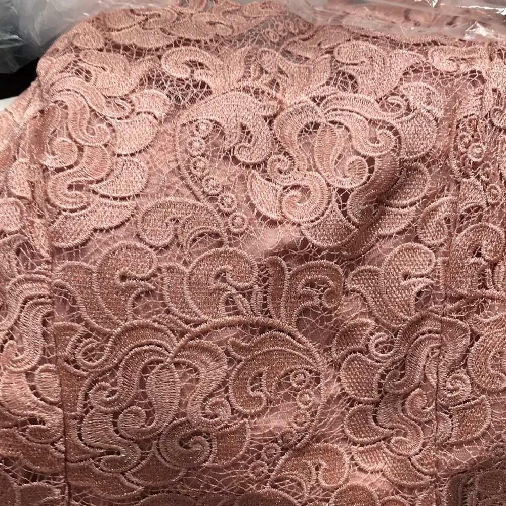 Aidan Mattox Bato Sleeveless Apricot Lace Dress Pristine Condition. Never worn. - Picture 3 of 7